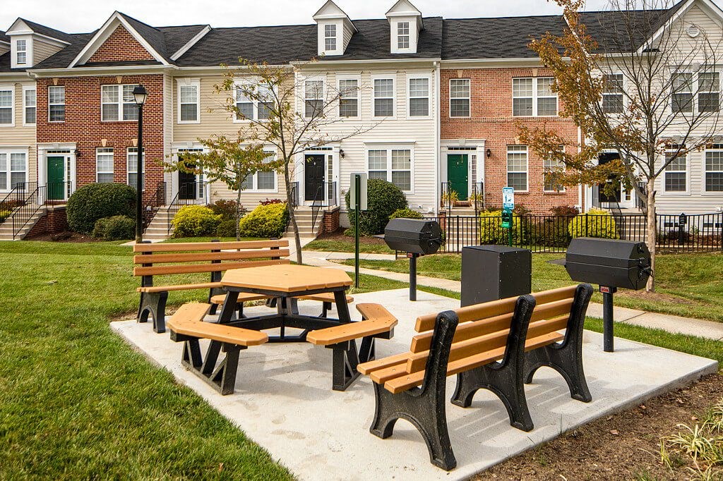 Picnic table Picnic table at Townes at Village Center, Maryland, 21136