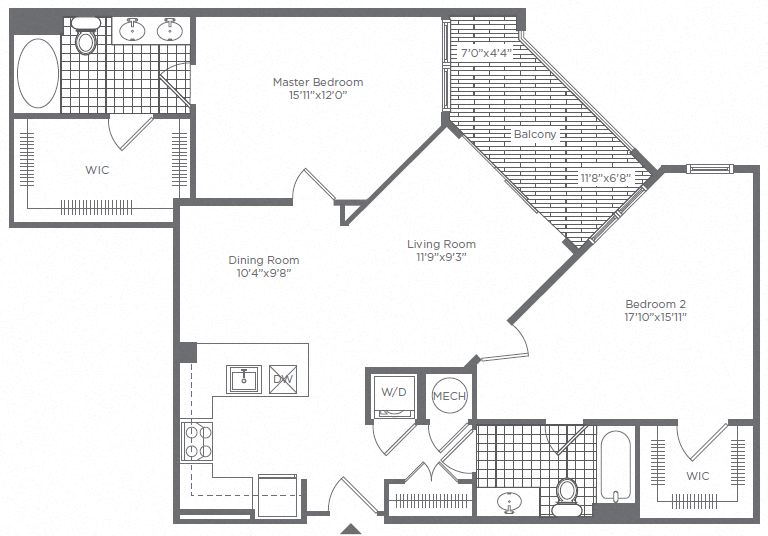 2BR 2BA