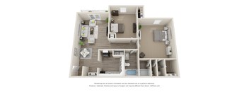 2 Bedroom Floor Plan | 928 Sq. Ft. at Woodbriar Management, LLC, Tucker, GA