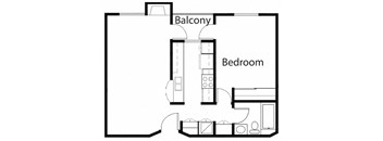 1BR 1BA - FLOOR PLAN C - 962 HILGARD