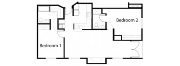 2BR 2BA - FLOOR PLAN A - 962 HILGARD