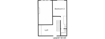 2BR 2BA LOFT - FLOOR PLAN H - 972 HILGARD