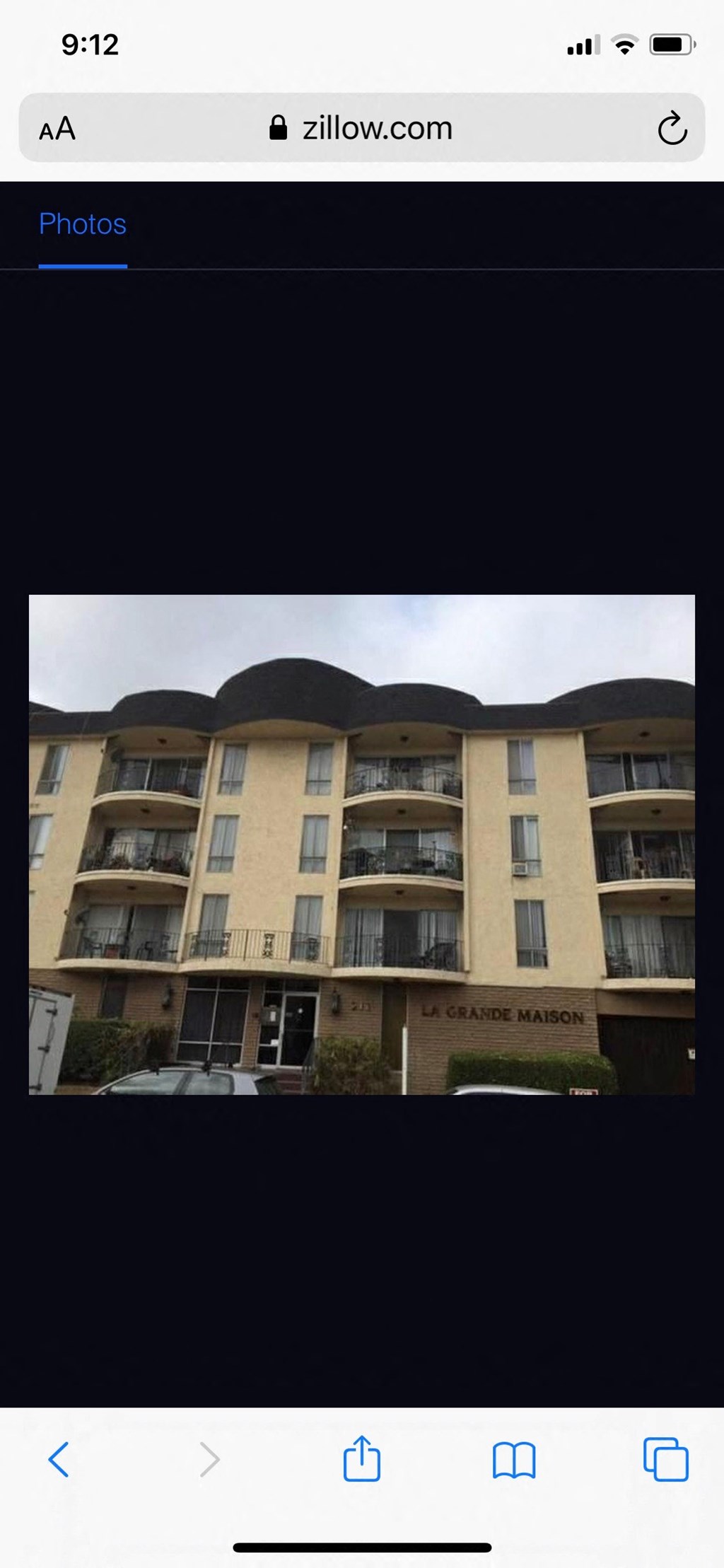 the view of our apartment building from the street