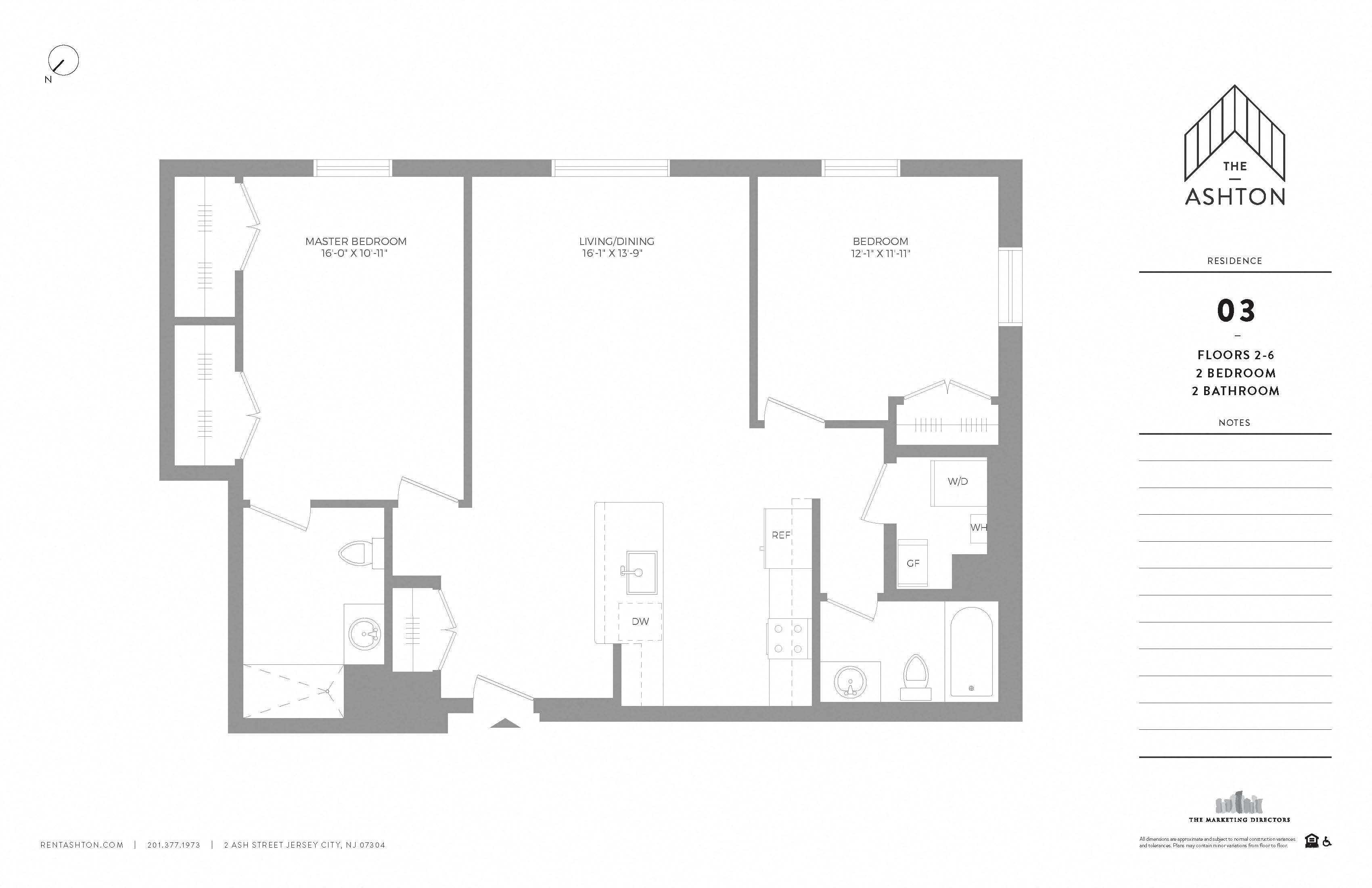 Unit 03 Floors 2-6 2b/2b