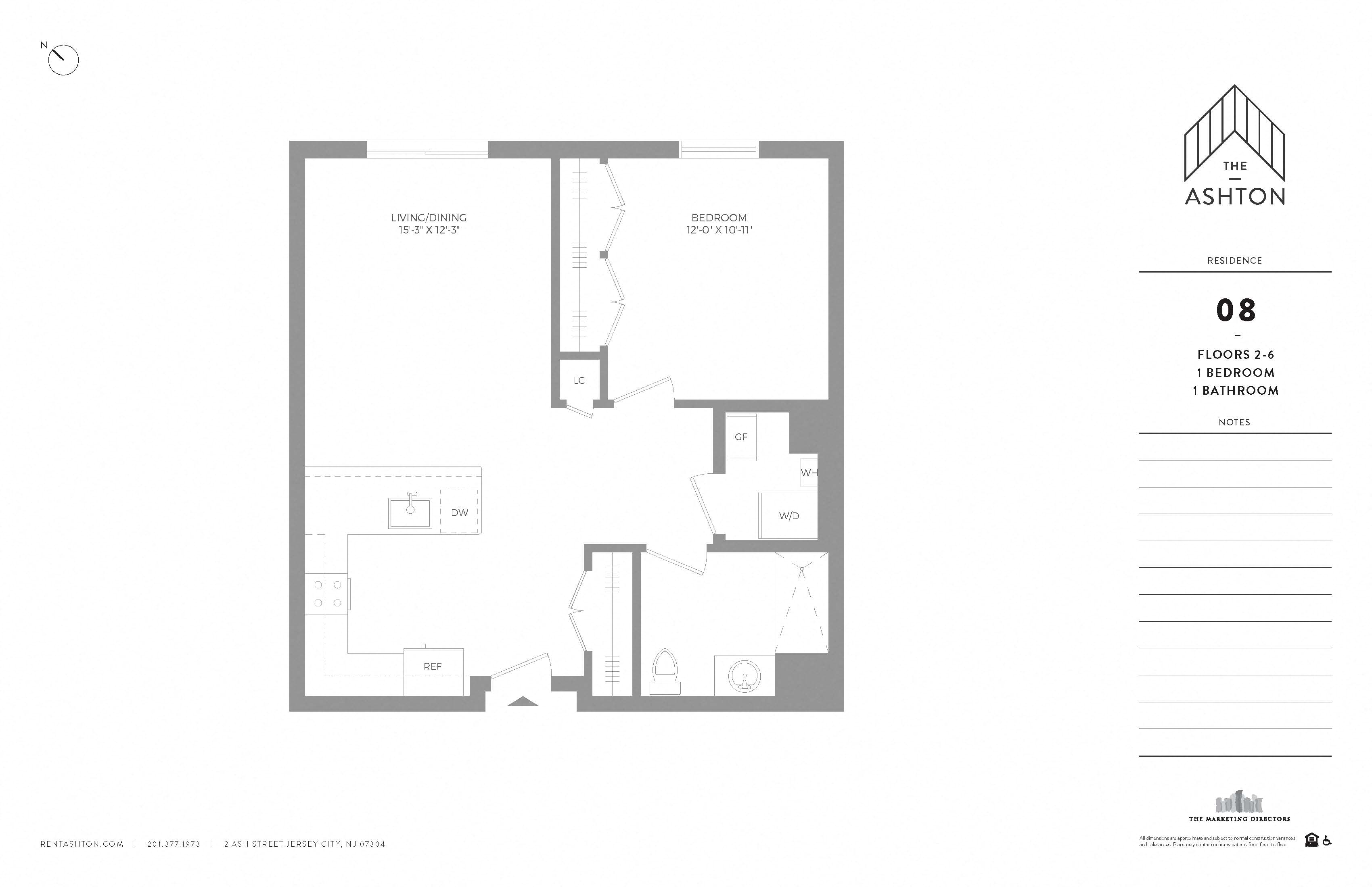 Unit 08 Floors 2-6 1b/1b
