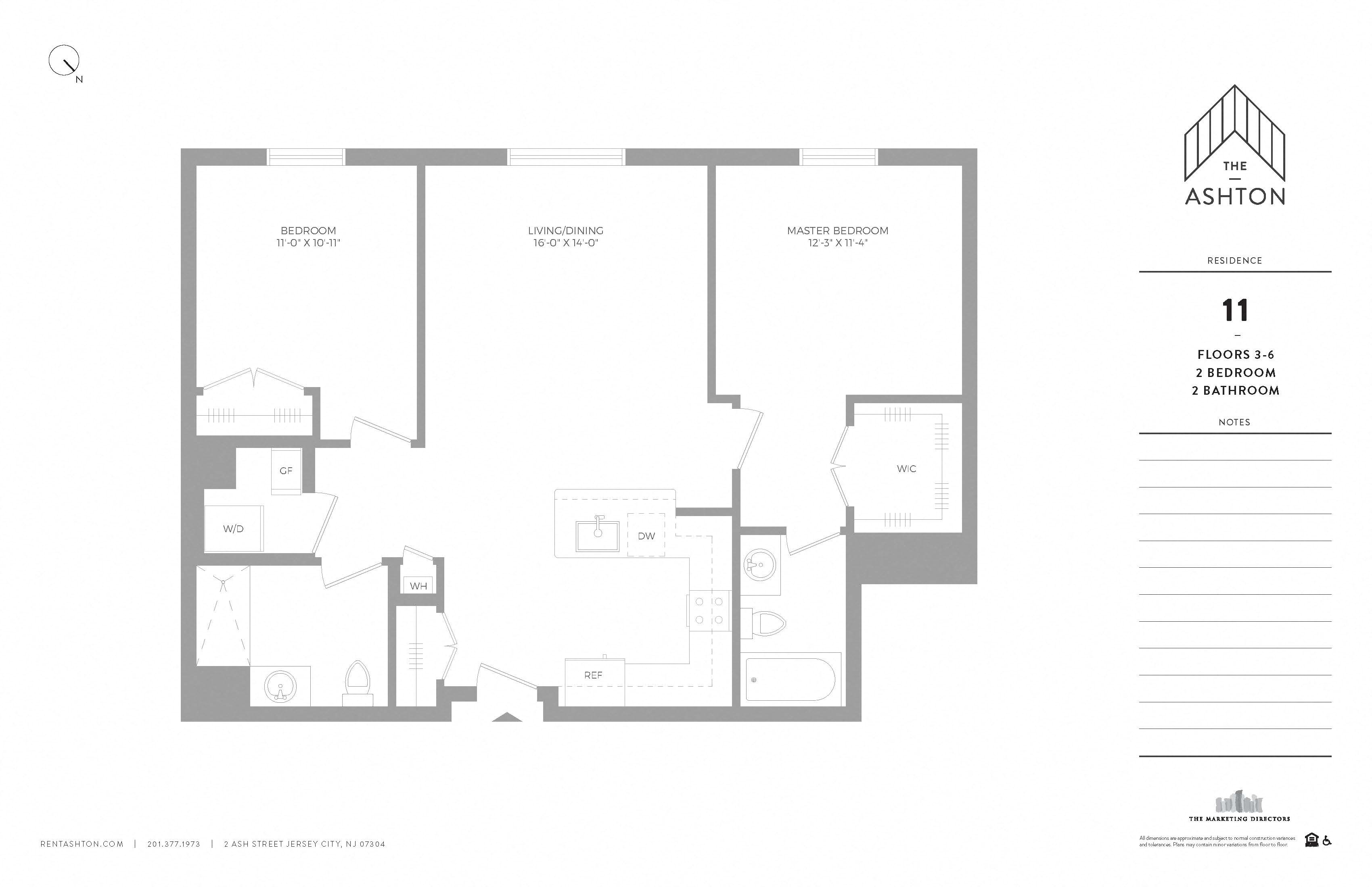 Unit 11 Floors 2-6 2b/2b