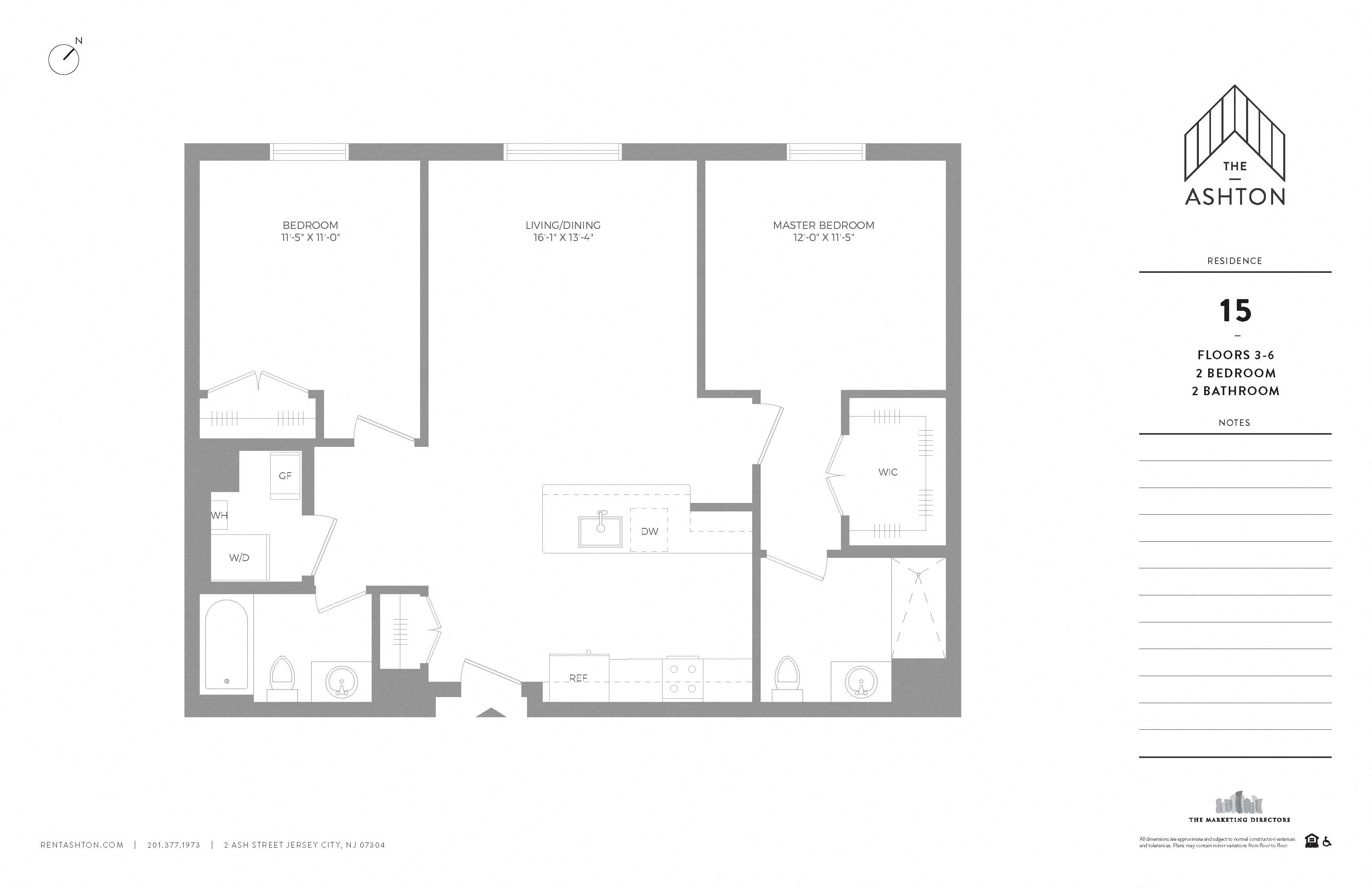 Unit 15 Floors 2-6 2b/2b