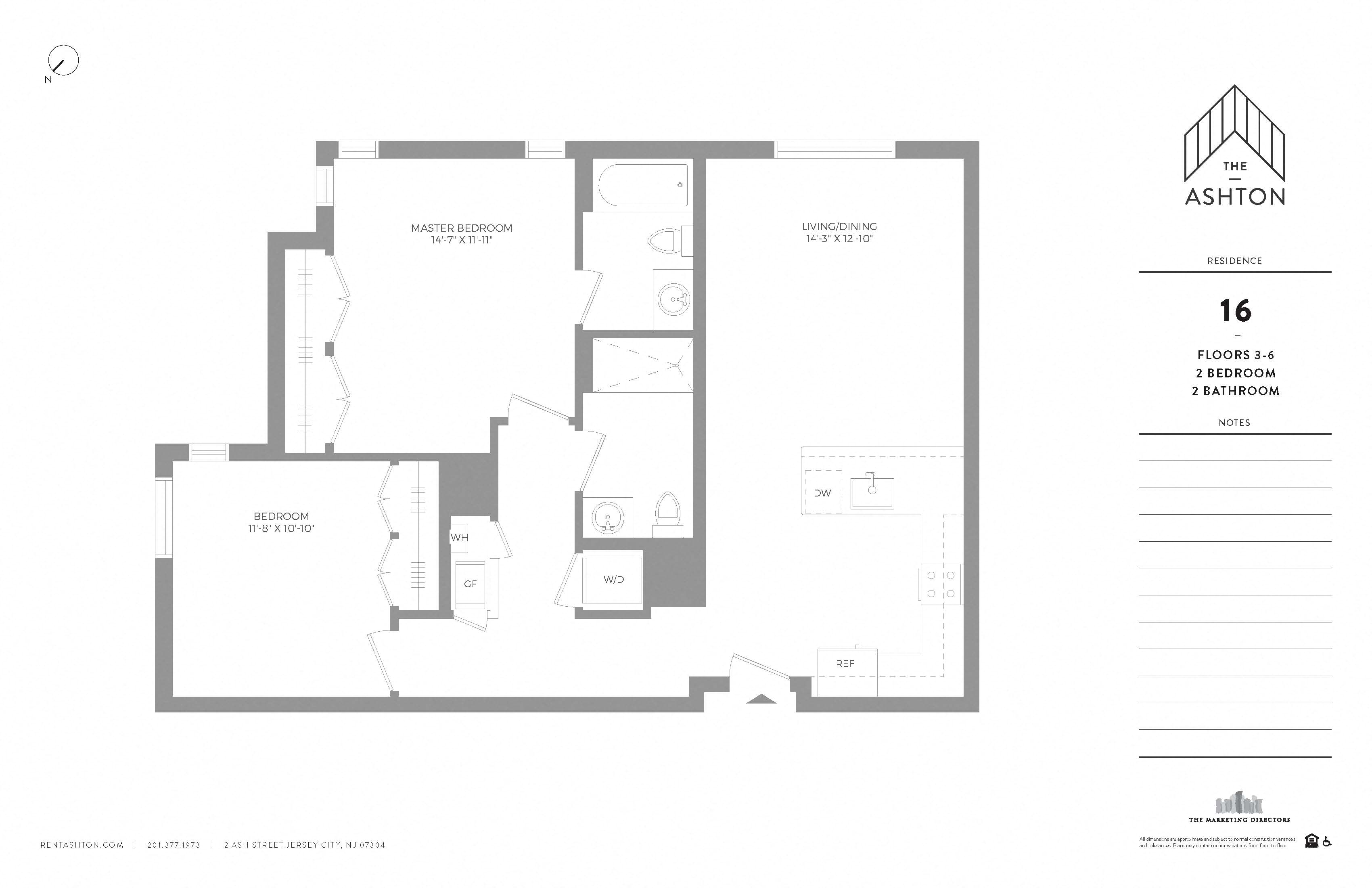 Unit 16 Floors 2-6 2b/2b