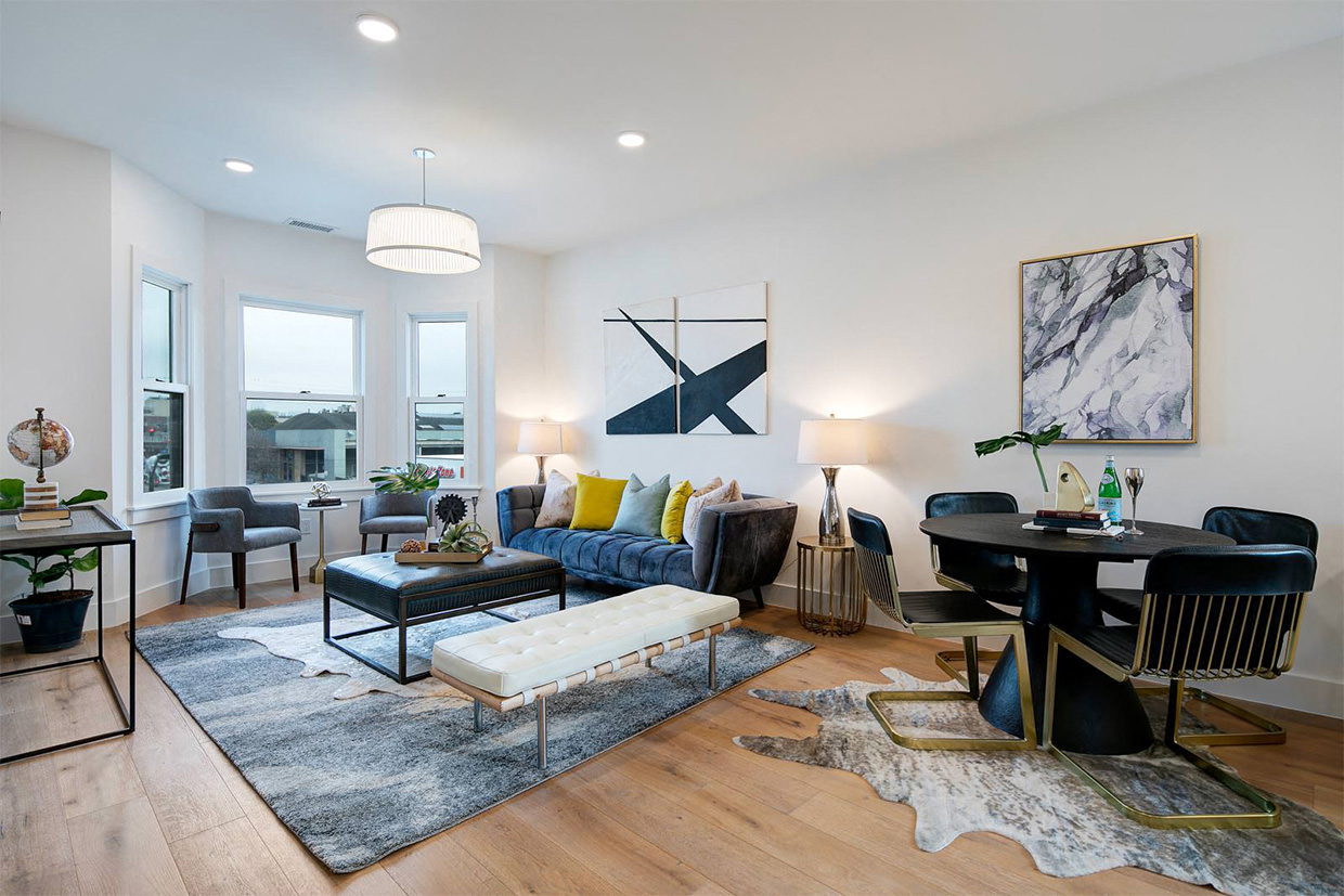 Furnished Dining and Living Room