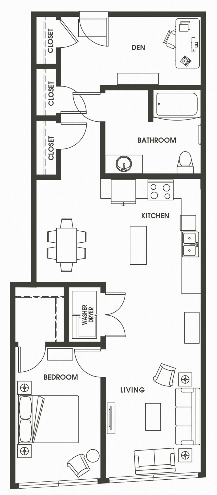 1 Bed 1 Bath A10A