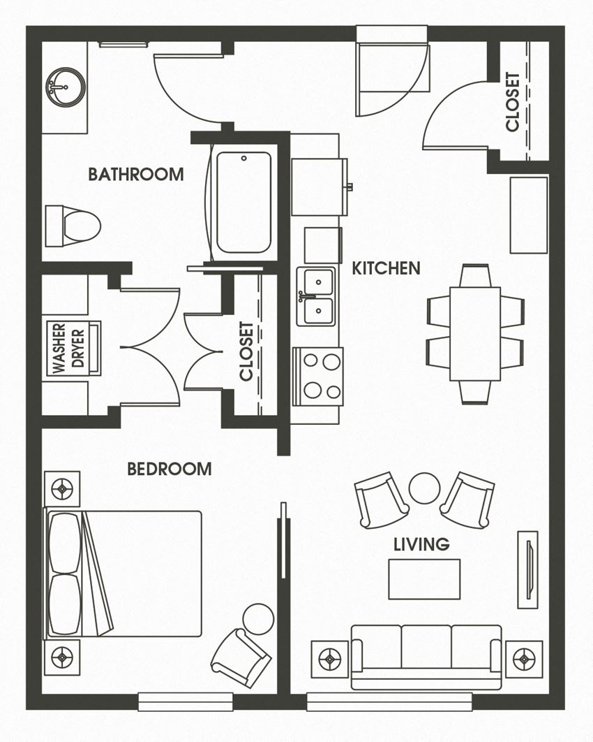 1 Bed 1 Bath A1