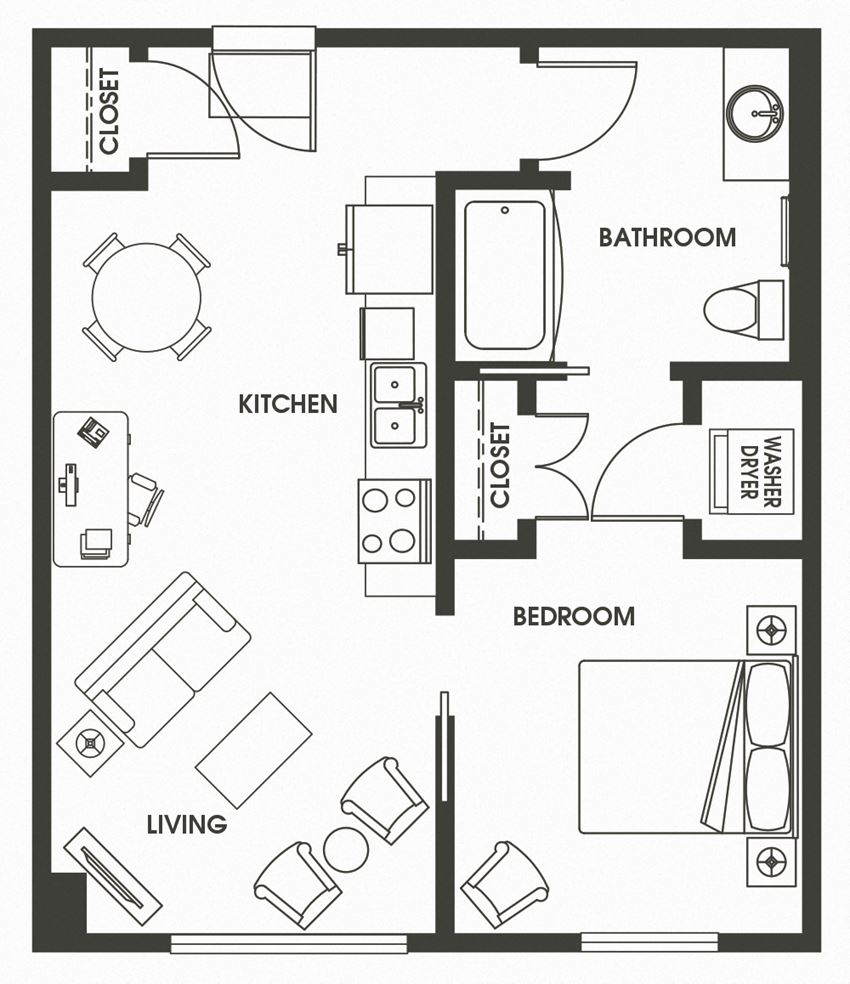 1 Bed 1 Bath A2