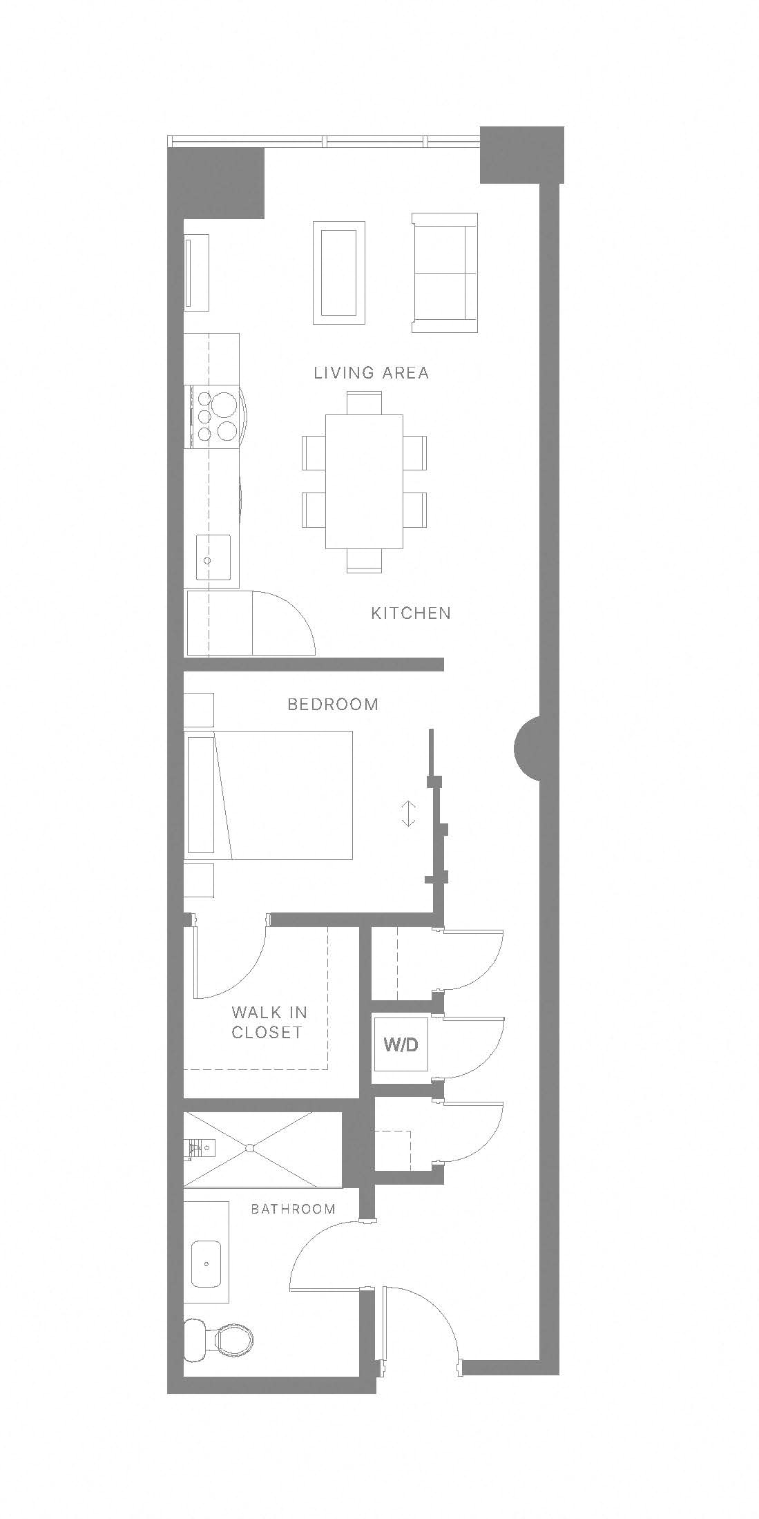 1BR D Floorplan