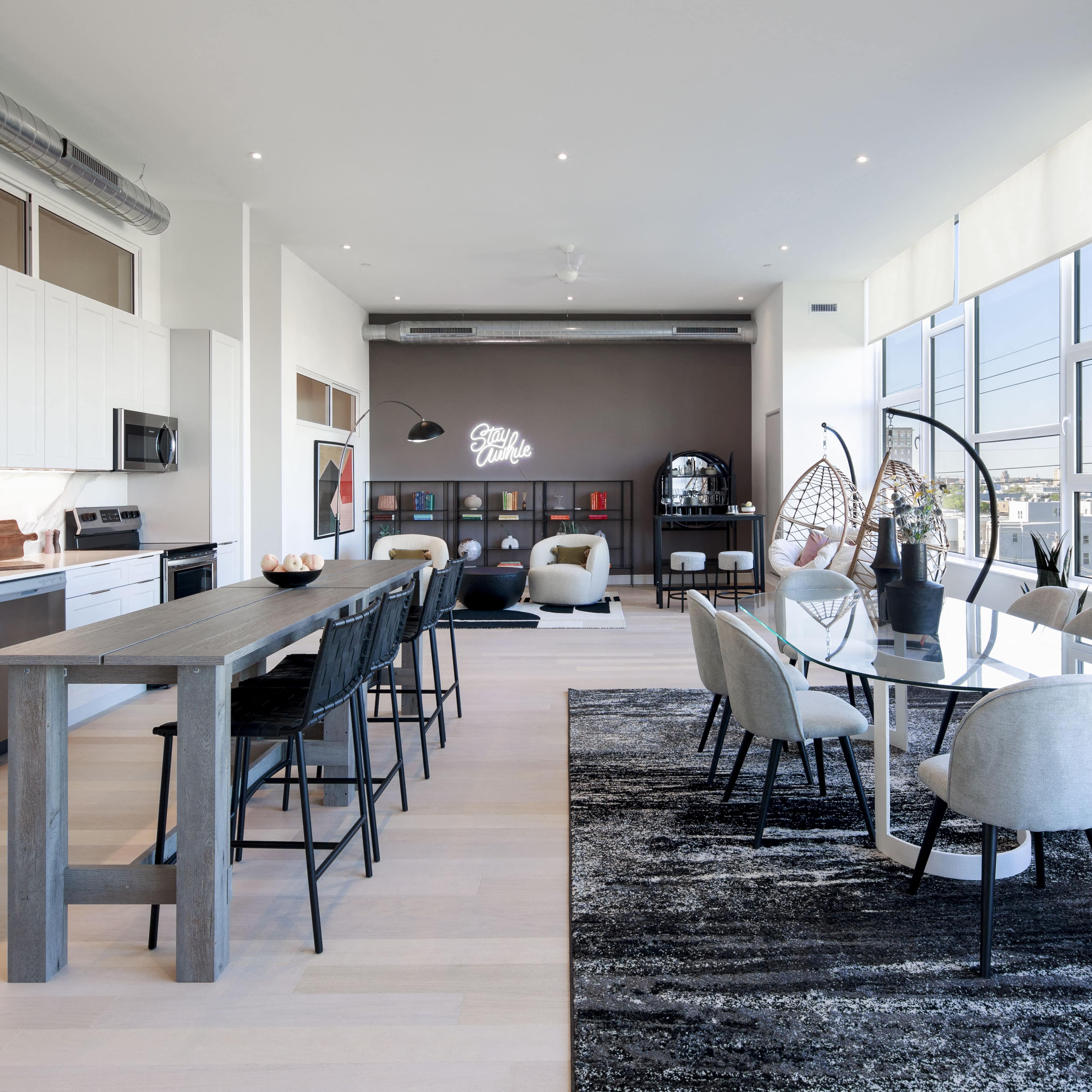 The Poplar 4 Bedroom Apartment Living Area