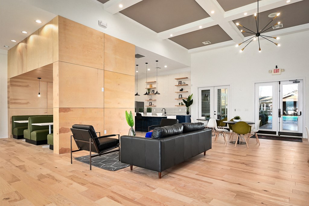 the preserve at ballantyne commons living room and dining area