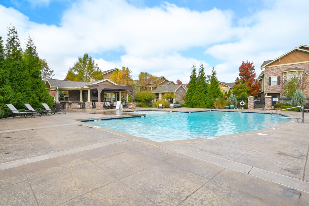 the swimming pool at our apartments