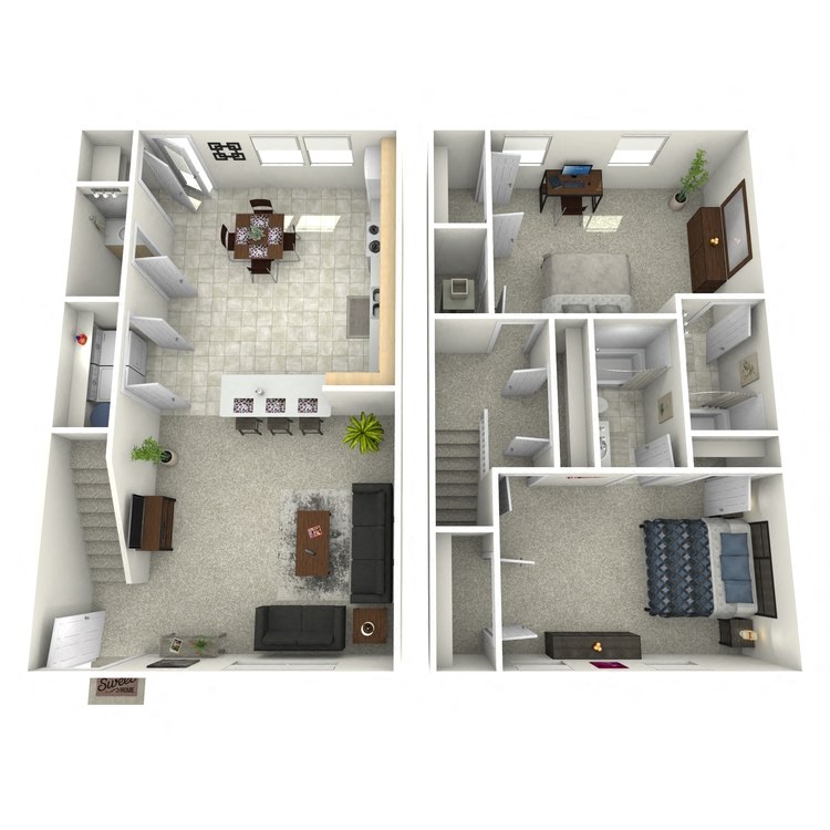 2 Bed 2.5 Bath Townhome