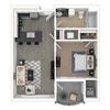 Cranbrook Floor Plan Cranbrook Floor Plan at Studio One Apartments, Detroit