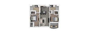 Heritage Floor Plan at Studio One Apartments, Michigan