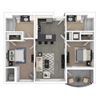 Hillsbury Floor Plan Hillsbury Floor Plan at Studio One Apartments, Detroit, MI, 48201