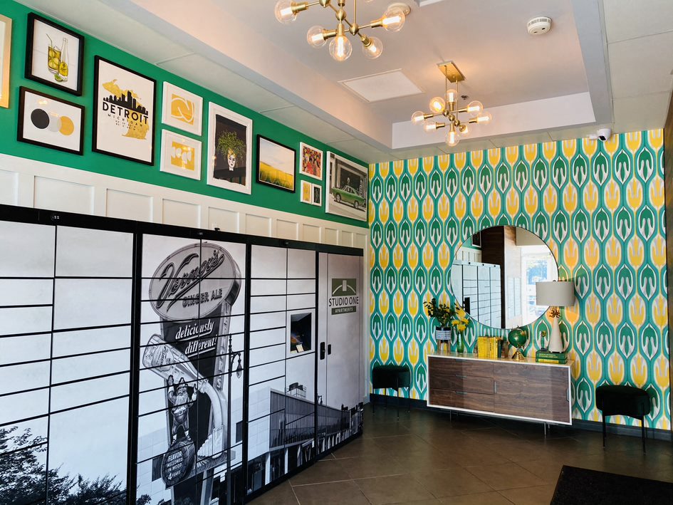 Luxer Package System at Studio One Apartments, Detroit, MI