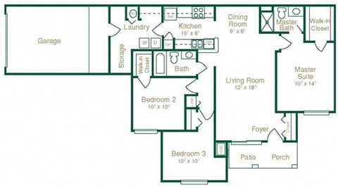 Everest Floor Plan at Summit Creek, Canton, Michigan