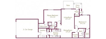 Amherst Floor Plan at Wyndchase, Canton, Michigan