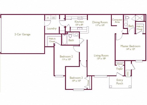 Virginia Floor Plan at Wyndchase, Canton