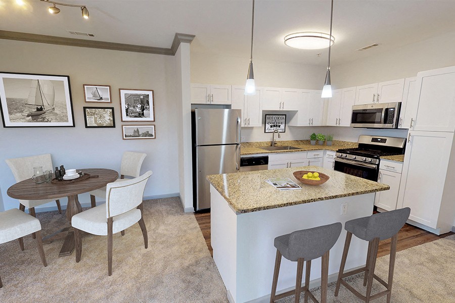 Highlands at Dearborn renovated apartments - Kitchen