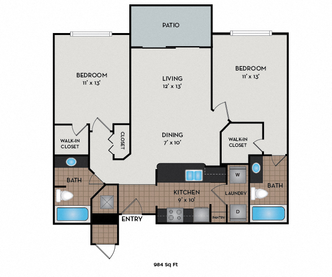 Jefferson Square - 2250 floor plan - Denver, CO