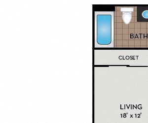 Cashmere Madison Park - Thornton, CO - Cashmere floor plan 473 SF