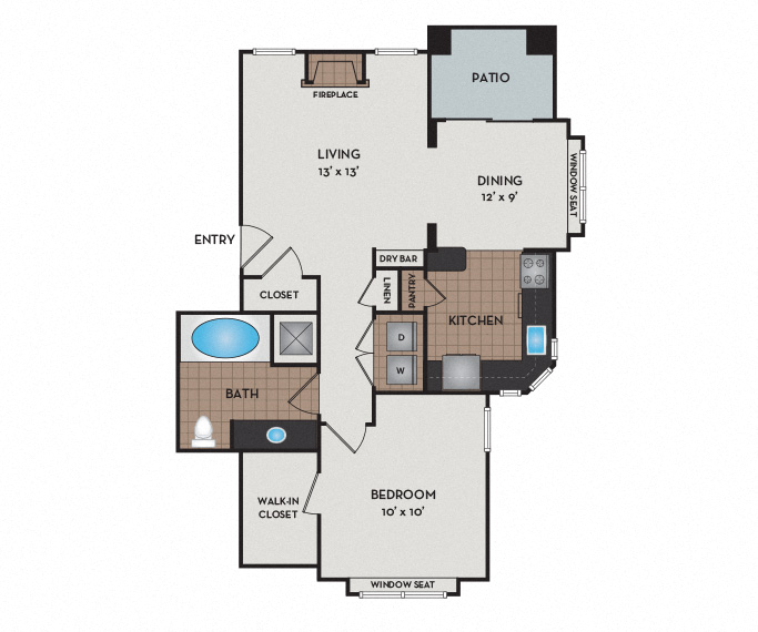 Madison Park - Thornton, CO - Caramel floor plan 752 SF
