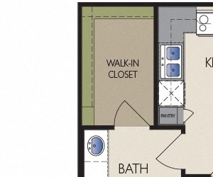 Madrid Metro Greenway - Houston, TX - Madrid floor plan 823 sq ft