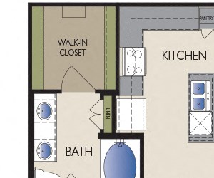 Milano Metro Greenway - Houston, TX - Milano floor plan 1092 sq ft