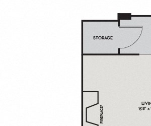 Pinot Floor Plan Montelena Apartments - Grapevine, TX - Pinot Floor Plan 751 SF