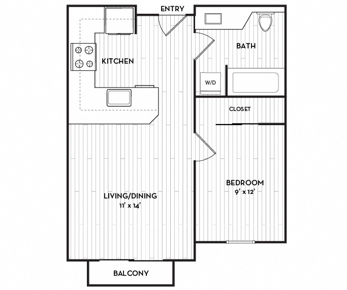 Neptune Apartments - Seattle, WA - The Crest floor plan