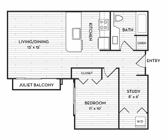 Neptune Apartments - Seattle, WA - The Port floor plan