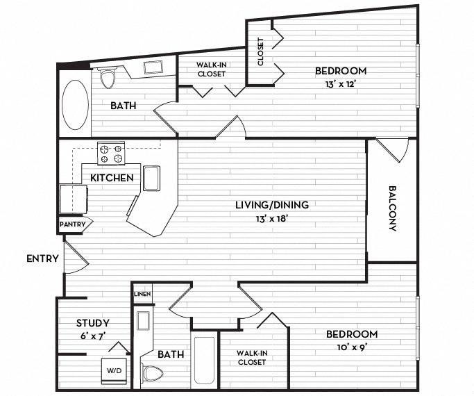 Neptune Apartments - Seattle, WA - The Current floor plan