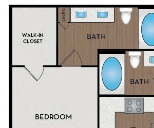Waverly Promenade Park - Charlotte, NC - Waverly floor plan 1229 Sq Ft