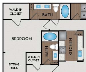 Middleton Promenade Park - Charlotte, NC - Middleton floor plan 1241 Sq Ft