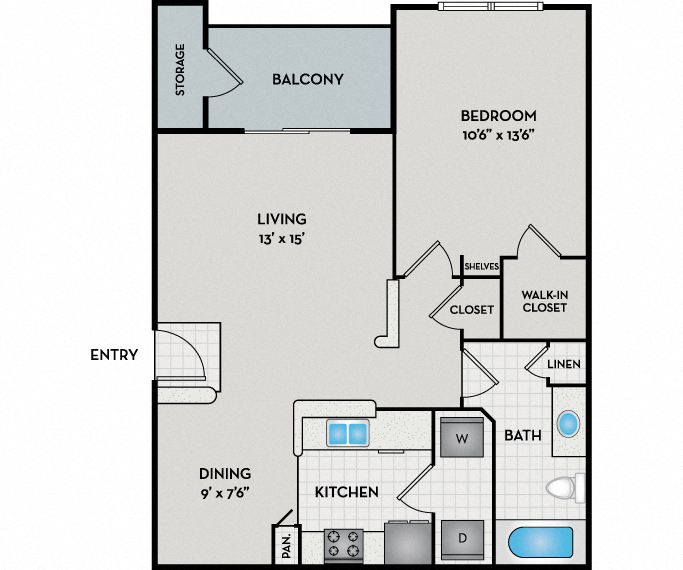 Quatama Crossing - Beaverton, OR - Opal Floor Plan