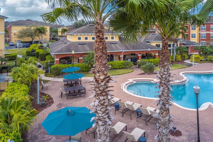 a view of the pool at the residence inn clearwater