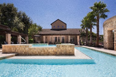 Ridgeview Resort style swimming pool Austin TX - South Austin