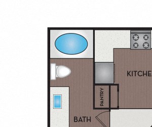 11F1 Ridgeview Apartments 11F1 floor plan Austin, TX