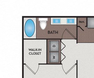 11S1 Ridgeview Apartments 11S1 floor plan Austin, TX