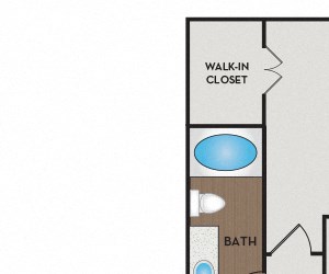 Opal floor plan San Carlos Apartments - Phoenix, AZ - Opal floor plan 785 Sq Ft