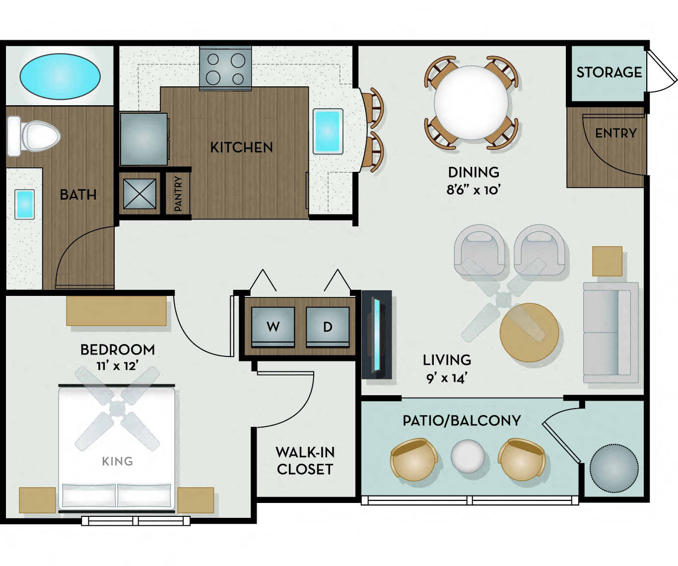 The Ranch Apartments - Austin, TX - Austin floor plan 657 Sq Ft