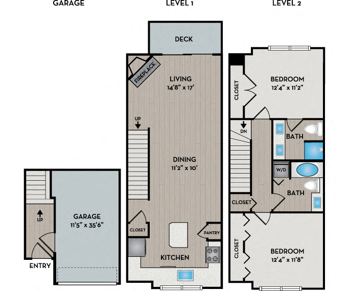 The Timbers - Sequoia Floor Plan with single garage - Issaquah, WA