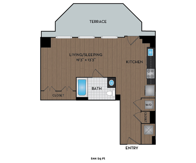 Zoso Flats - 11F1 floor plan - Arlington, VA