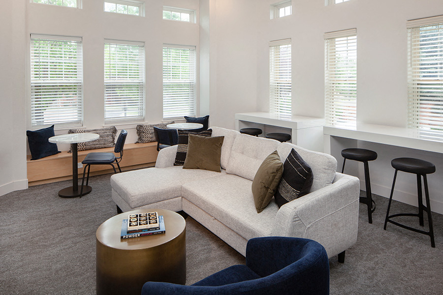 apartments in parker - The Meadows At Meridian Modern Kitchen interior with breakfast bar